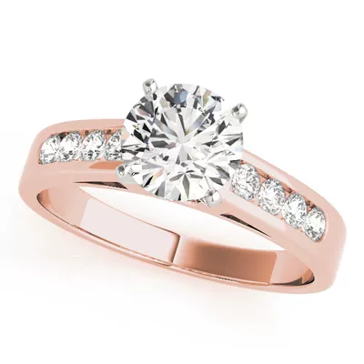 Mauve Channel Diamond Engagement Ring