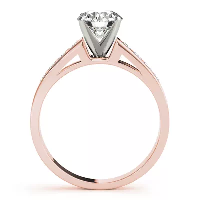 Mauve Channel Diamond Engagement Ring