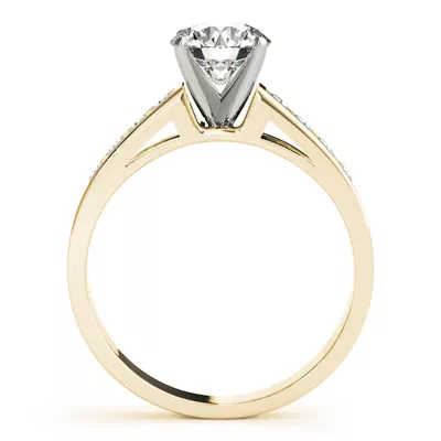 Mauve Channel Diamond Engagement Ring