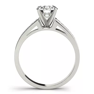 Mauve Channel Diamond Engagement Ring