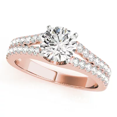 Norma 2 Row Diamond Engagement Ring