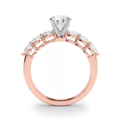Mae Single Shared Prong Engagement Ring