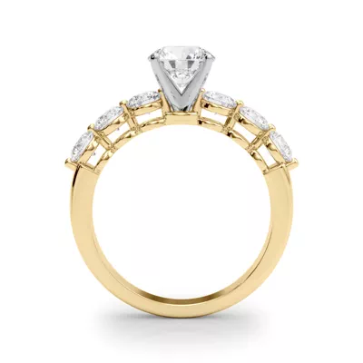 Mae Single Shared Prong Engagement Ring