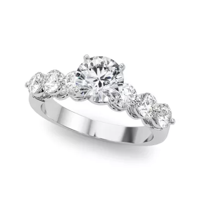 April Single Shared Prong Engagement Ring