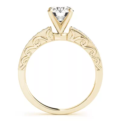 Sariah Vintage Inspired Channel Diamond Engagement Ring