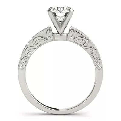 Sariah Vintage Inspired Channel Diamond Engagement Ring