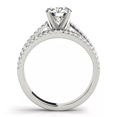 Salma 3 Row Pavé Diamond Engagement Ring