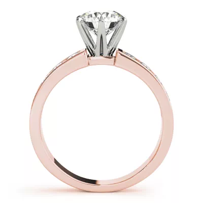 Anabella Classic 6 Prong Channel Diamond Engagement Ring