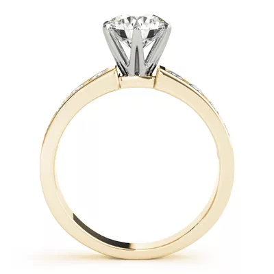 Anabella Classic 6 Prong Channel Diamond Engagement Ring