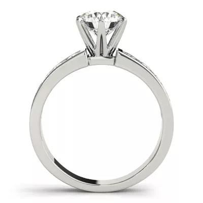 Anabella Classic 6 Prong Channel Diamond Engagement Ring