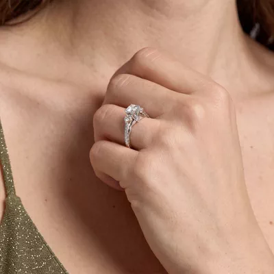 Jayla Three Stone Engagement Ring