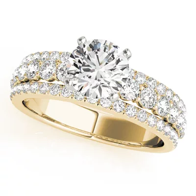 Atria 3 Row Diamond Engagement Ring