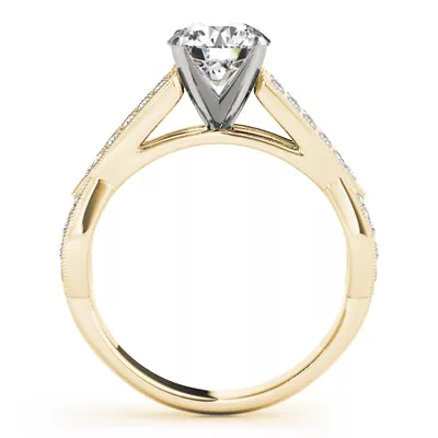 Allie Vintage Inspired 2 Row Diamond Engagement Ring