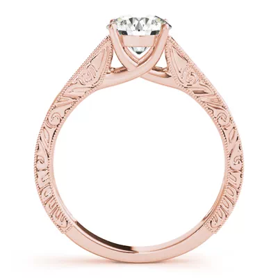 Adelaide Engraved Solitaire Engagement Ring