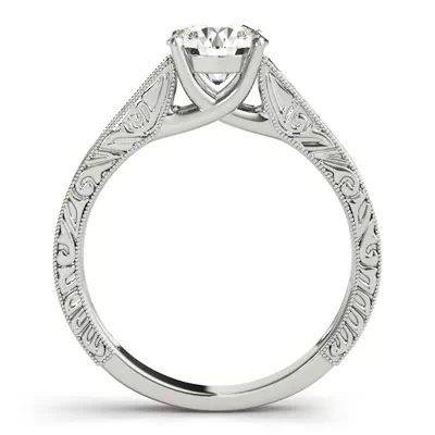 Adelaide Engraved Solitaire Engagement Ring