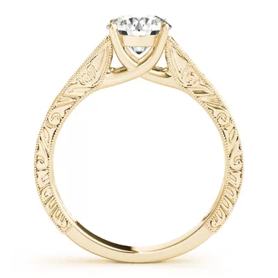 Adelaide Engraved Solitaire Engagement Ring