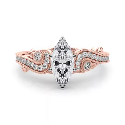 Carmel Vintage Inspired Lab Engagement Ring