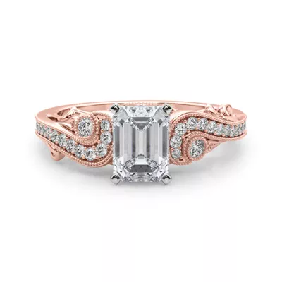 Carmel Vintage Inspired Lab Engagement Ring