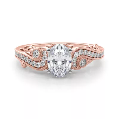 Carmel Vintage Inspired Lab Engagement Ring