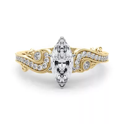 Carmel Vintage Inspired Lab Engagement Ring