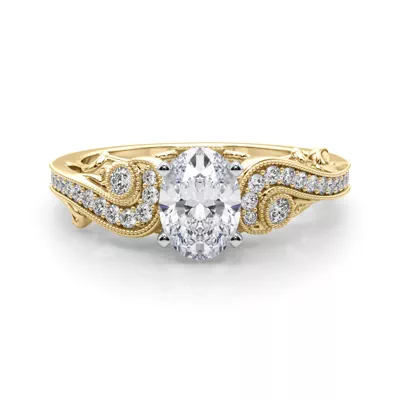 Carmel Vintage Inspired Lab Engagement Ring