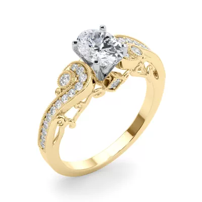 Carmel Vintage Inspired Lab Engagement Ring