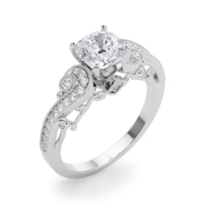 Carmel Vintage Inspired Lab Engagement Ring