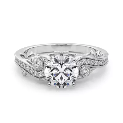 Carmel Vintage Inspired Lab Engagement Ring