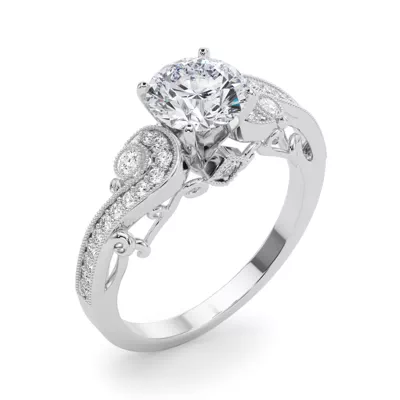 Carmel Vintage Inspired Lab Engagement Ring