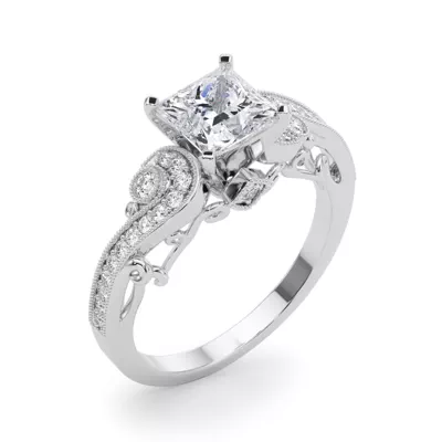 Carmel Vintage Inspired Lab Engagement Ring