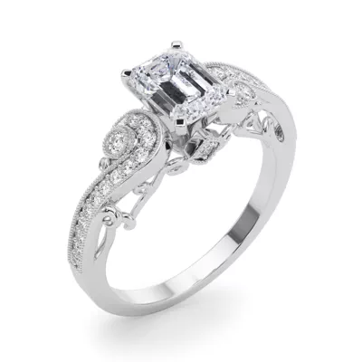 Carmel Vintage Inspired Lab Engagement Ring