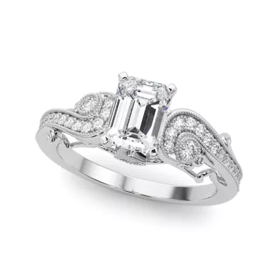 Carmel Vintage Inspired Lab Engagement Ring