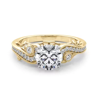 Carmel Vintage Inspired Lab Engagement Ring