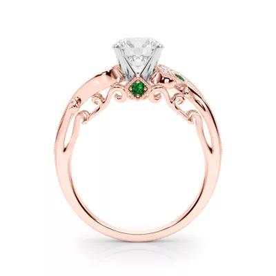 Carmel Vintage Inspired Emerald Engagement Ring