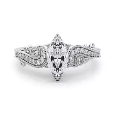 Carmel Vintage Inspired Lab Engagement Ring