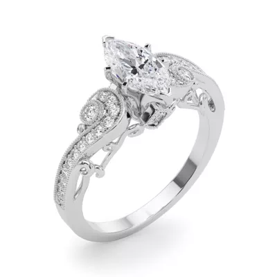 Carmel Vintage Inspired Lab Engagement Ring