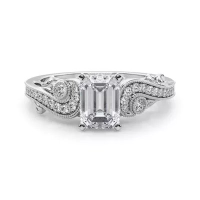 Carmel Vintage Inspired Lab Engagement Ring