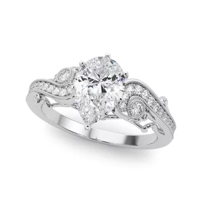 Carmel Vintage Inspired Lab Engagement Ring
