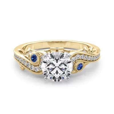 Carmel Vintage Inspired Sapphire Engagement Ring