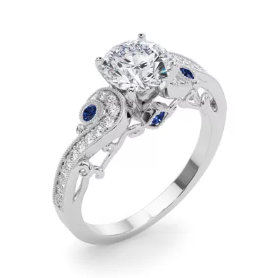 Carmel Vintage Inspired Sapphire Engagement Ring