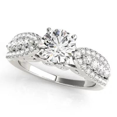Destiny 3 Row Diamond Engagement Ring