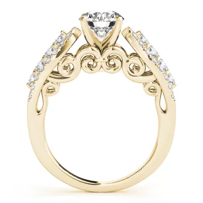 Destiny 3 Row Diamond Engagement Ring