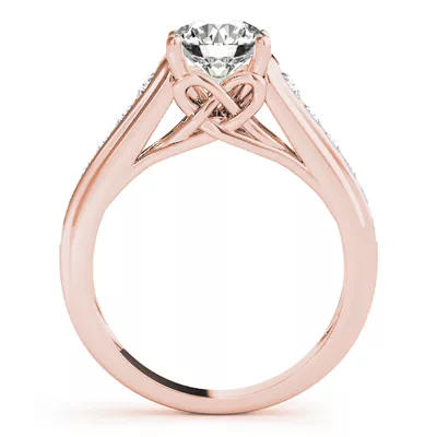 Tatiana Diamond Channel With Celtic Knot Engagement Ring