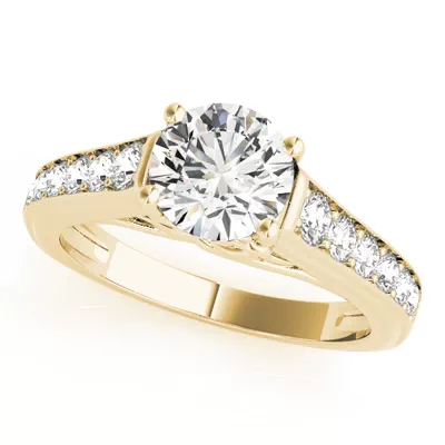 Tatiana Diamond Channel With Celtic Knot Engagement Ring