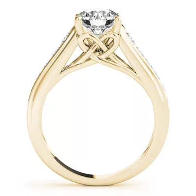 Tatiana Diamond Channel With Celtic Knot Engagement Ring