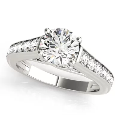 Tatiana Diamond Channel With Celtic Knot Engagement Ring