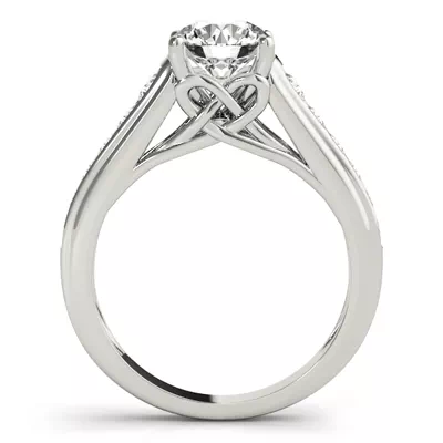 Tatiana Diamond Channel With Celtic Knot Engagement Ring