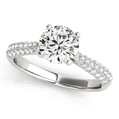 Kona Pavé Diamond Encrusted Engagement Ring