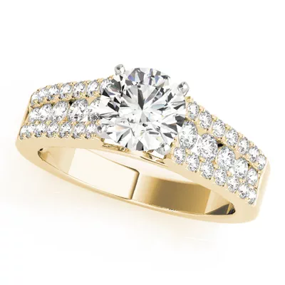 Eveline 3 Row Diamond Engagement Ring