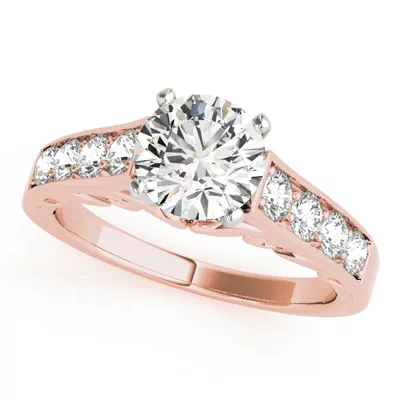Magnolia Channel Diamond Engagement Ring